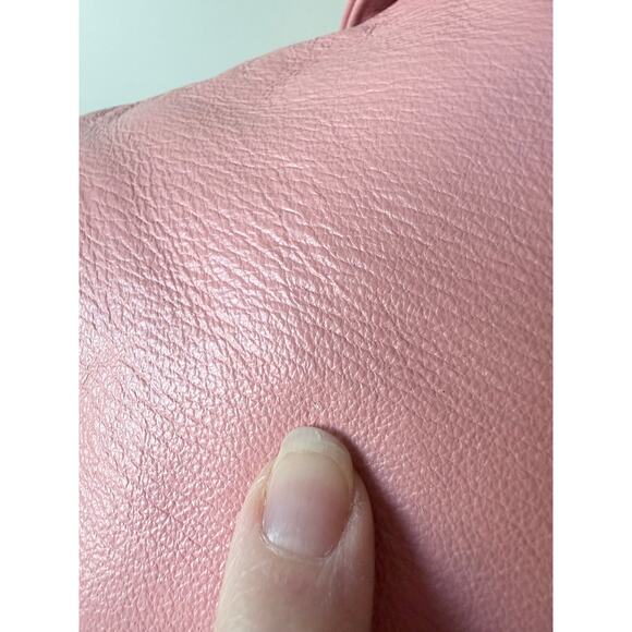 Vintage Leather USA Pink Biker Zip Up 100% Genuine Leather Jacket- Size XL - Picture 4 of 12